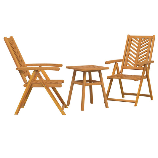 vidaXL Garden Dining Set 3 pcs Brown Solid Acacia Wood