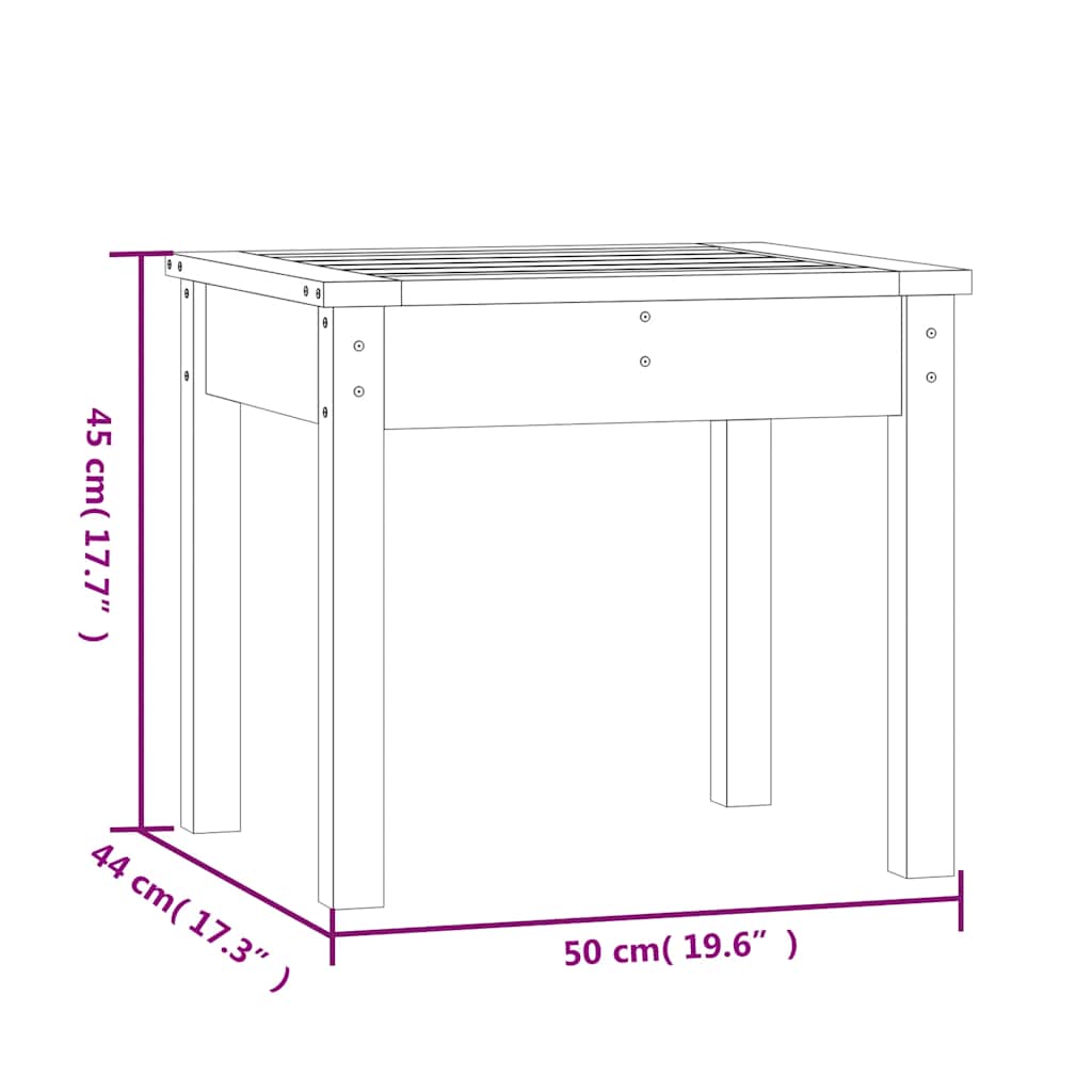 vidaXL Garden Bench 50x44x45 cm Solid Wood Douglas