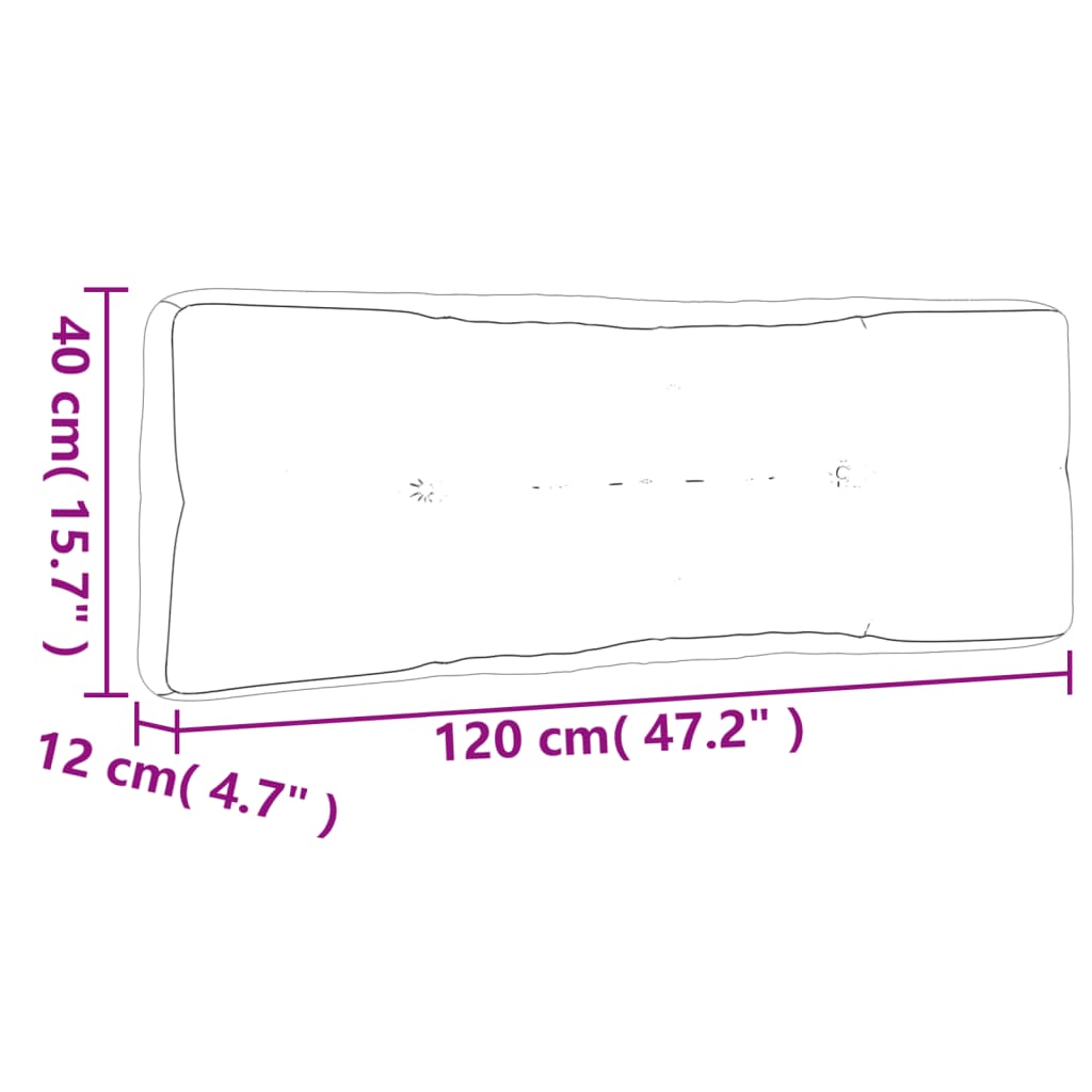 vidaXL Pallet Cushion Green 120x40x12 cm Fabric