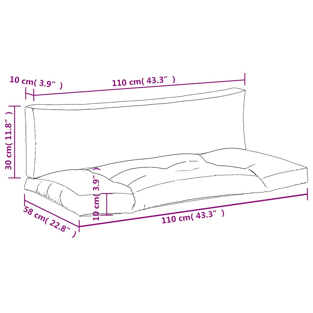 vidaXL Pallet Cushions 2 pcs Bright Green Fabric