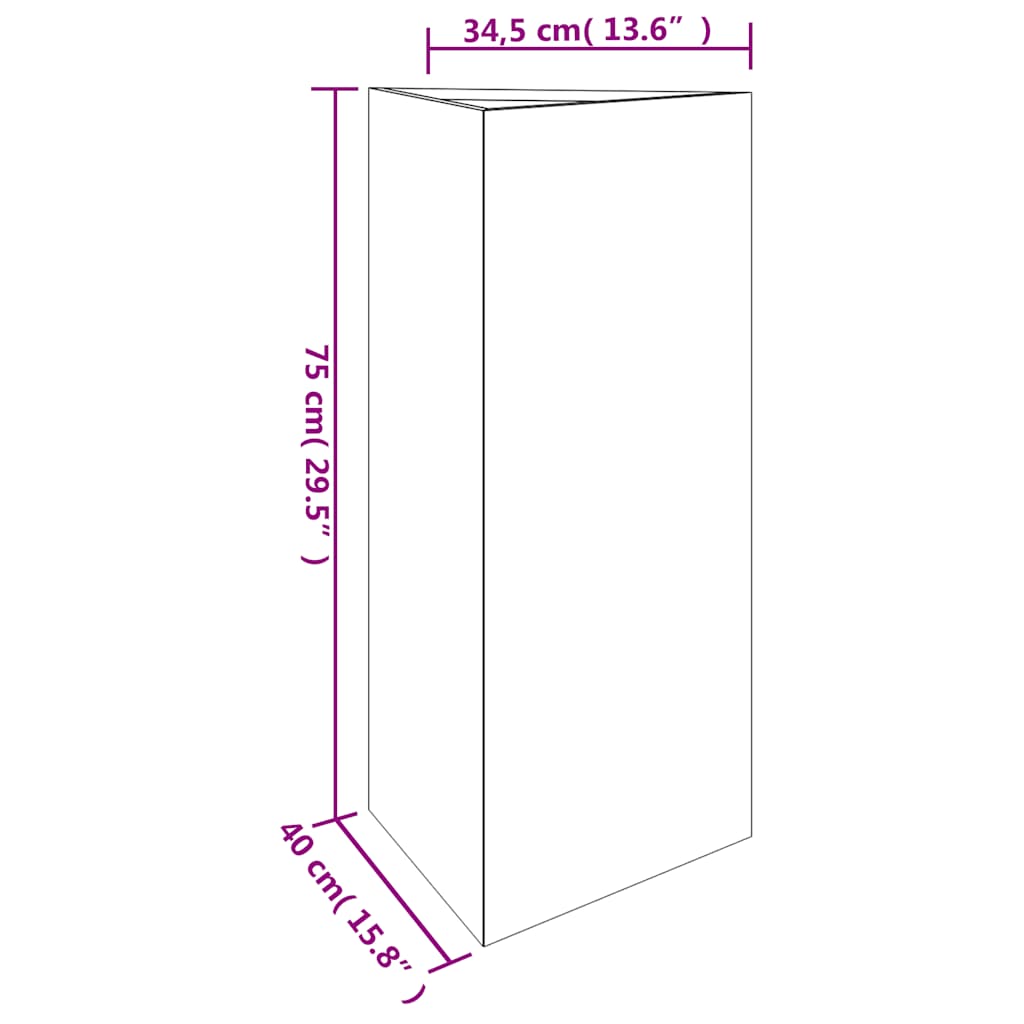 vidaXL Garden Planter 40x34.5x75 cm Corten Steel