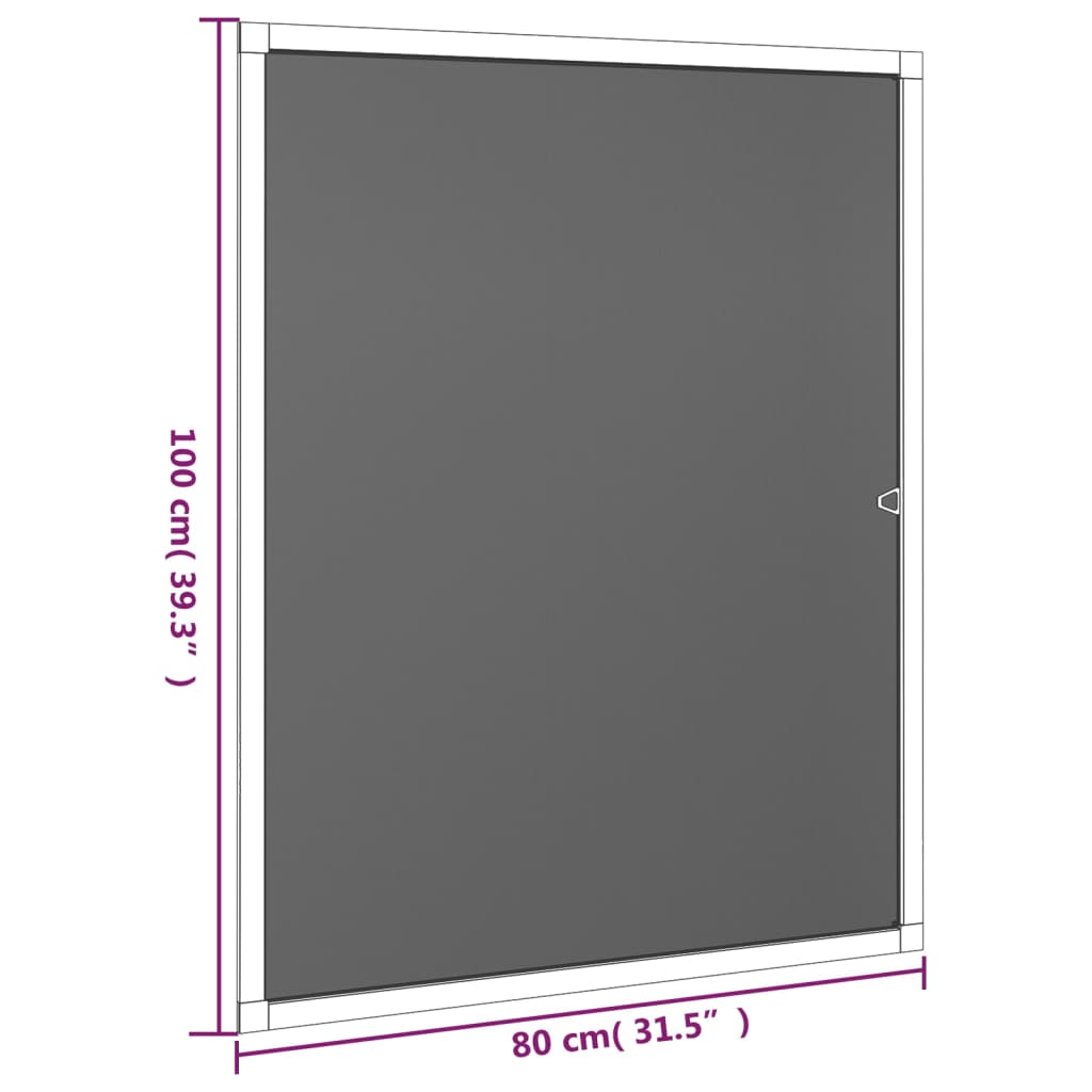 vidaXL Insect Screen for Windows Brown 80x100 cm