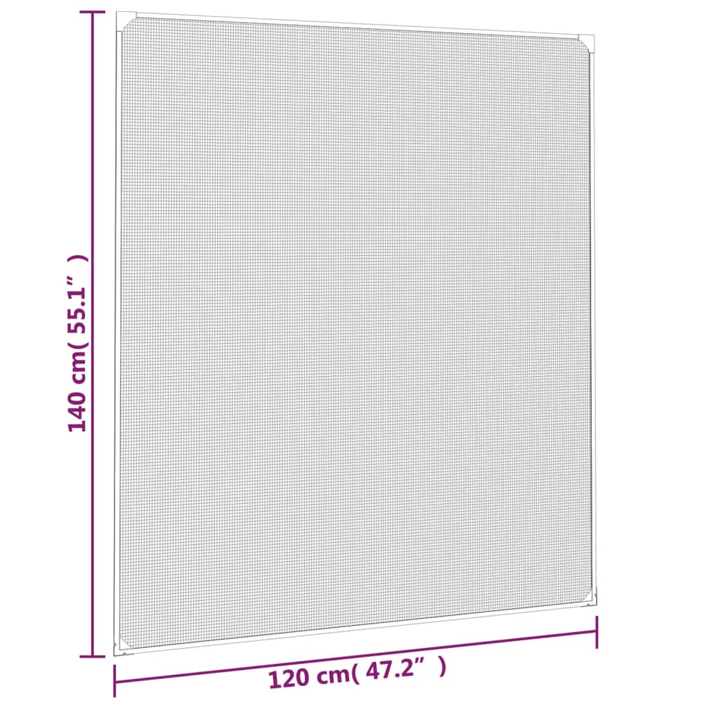 vidaXL Magnetic Insect Screen for Windows Anthracite 120x140 cm