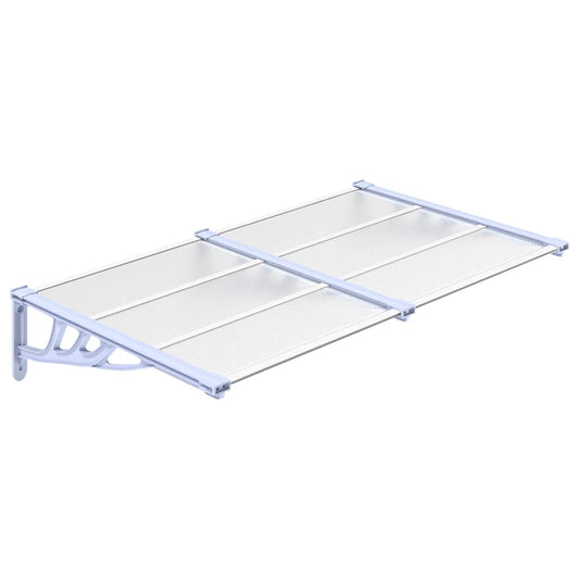 vidaXL Door Canopy Grey and Transparent 152.5x90 cm Polycarbonate