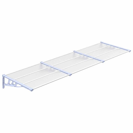 vidaXL Door Canopy Grey and Transparent 297.5x90 cm Polycarbonate