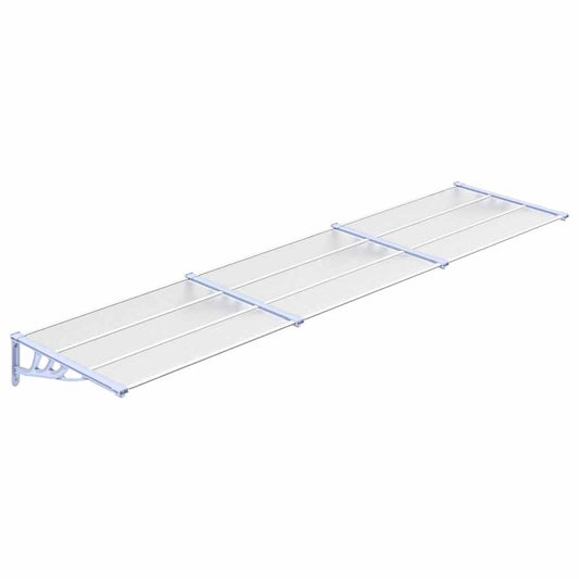 vidaXL Door Canopy Grey and Transparent 358,5x90 cm Polycarbonate