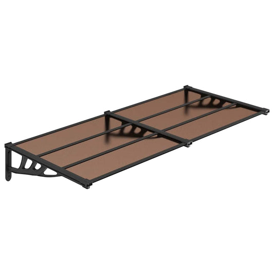 vidaXL Door Canopy Black 152.5x90 cm Polycarbonate