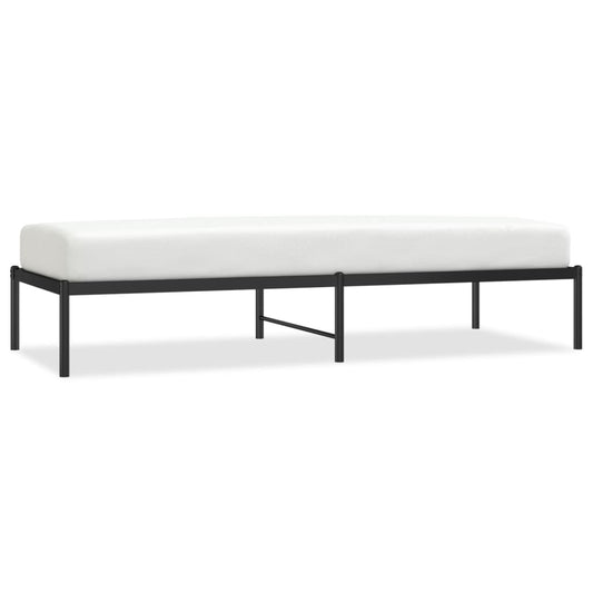 vidaXL Metal Bed Frame without Mattress Black 75x190cm