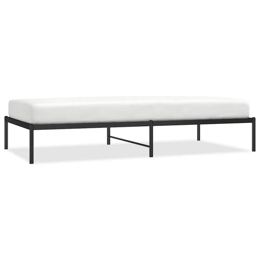 vidaXL Metal Bed Frame without Mattress Black 100x200cm
