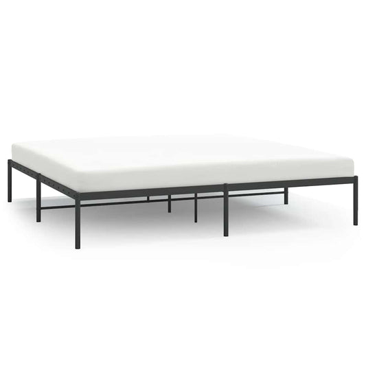 vidaXL Metal Bed Frame without Mattress Black 183x213cm