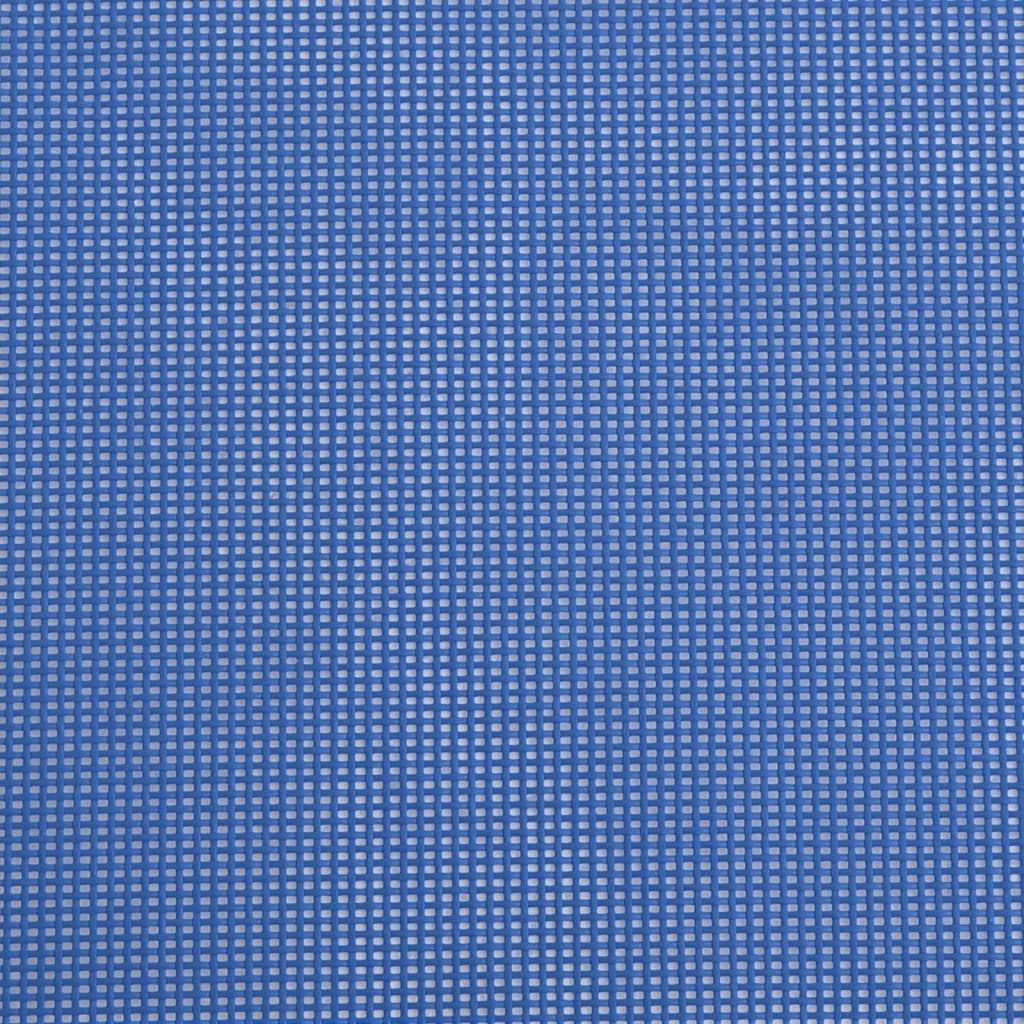 vidaXL Folding Beach Chairs 2 pcs Blue Textilene&Powder-coated Steel