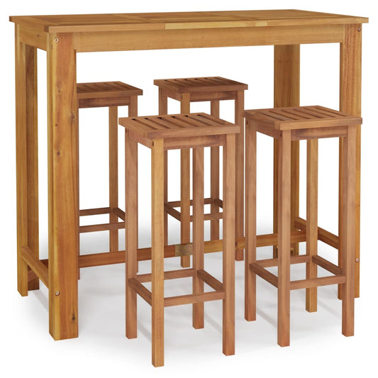 vidaXL Garden Bar Set | Natural wood | Solid acacia wood | Standard | Durable