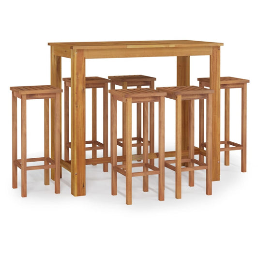 vidaXL Garden Bar Set | Acacia | Solid Acacia wood with an oil finish | Medium