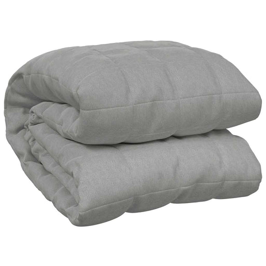vidaXL Weighted Blanket Grey 140x200 cm Single 10 kg Fabric