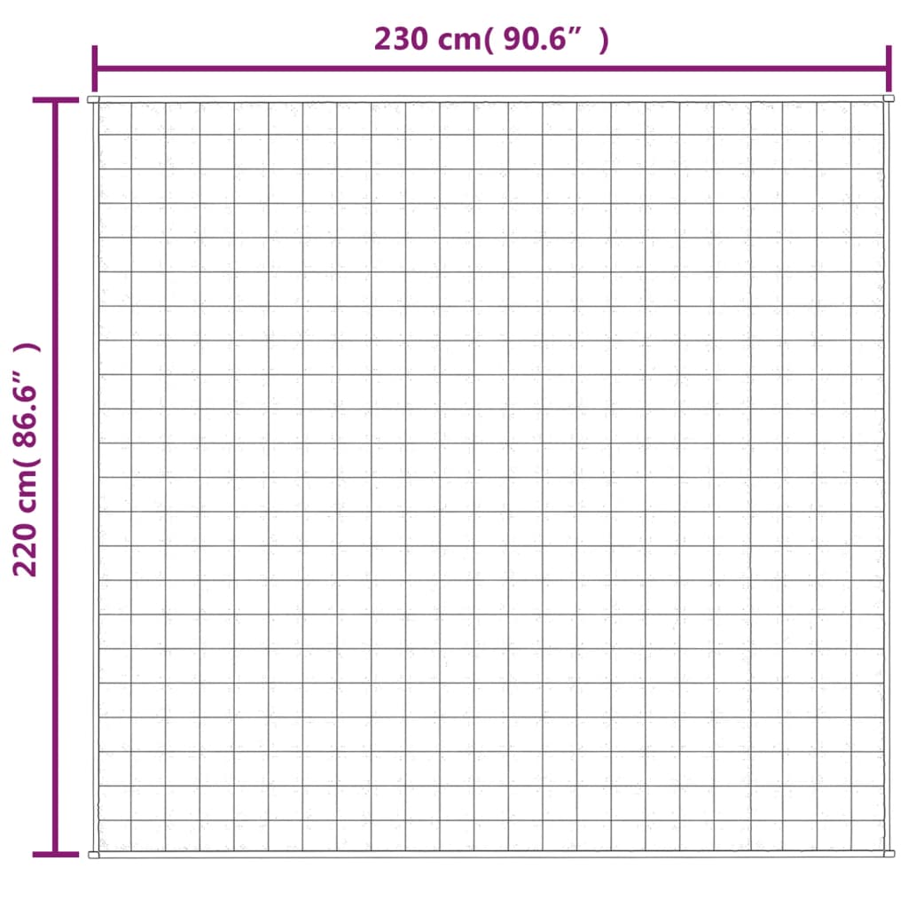 vidaXL Weighted Blanket Grey 220x230 cm 11 kg Fabric
