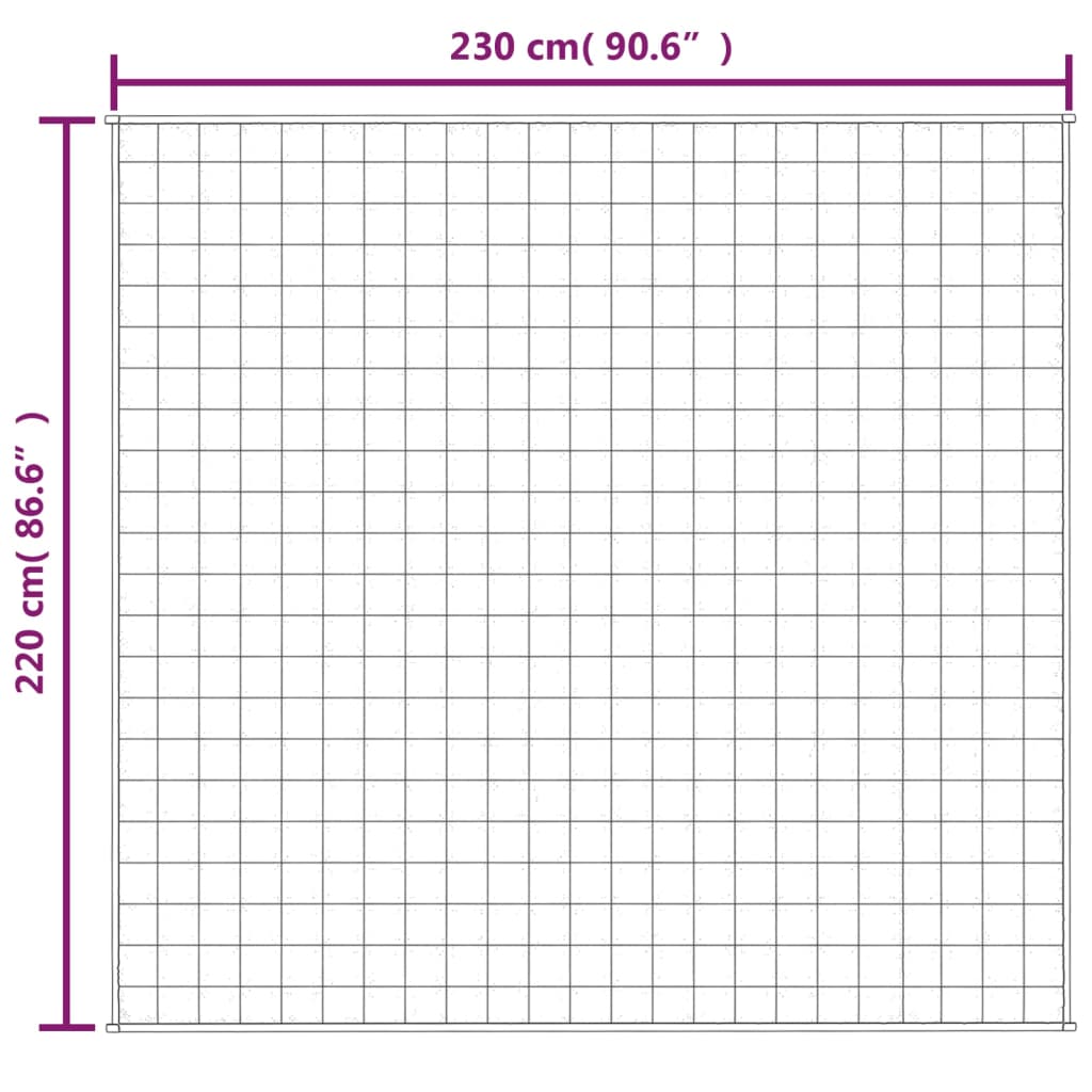 vidaXL Weighted Blanket Blue 220x230 cm 15 kg Fabric