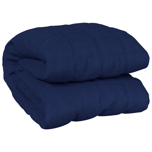vidaXL Weighted Blanket Blue 220x240 cm 15 kg Fabric