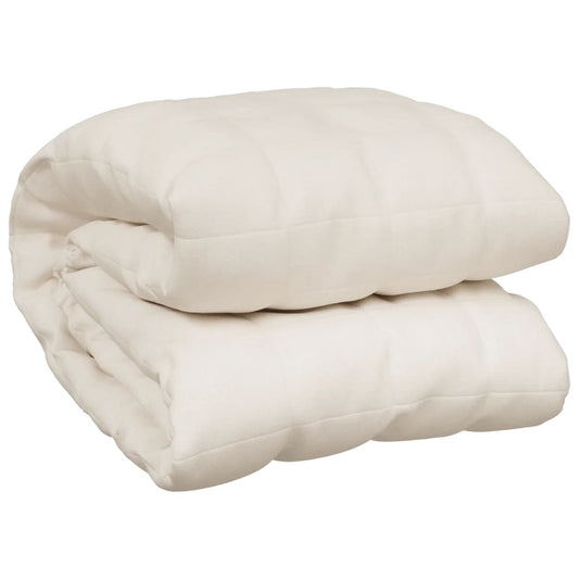 vidaXL Weighted Blanket Light Cream 140x200 cm 10 kg Fabric