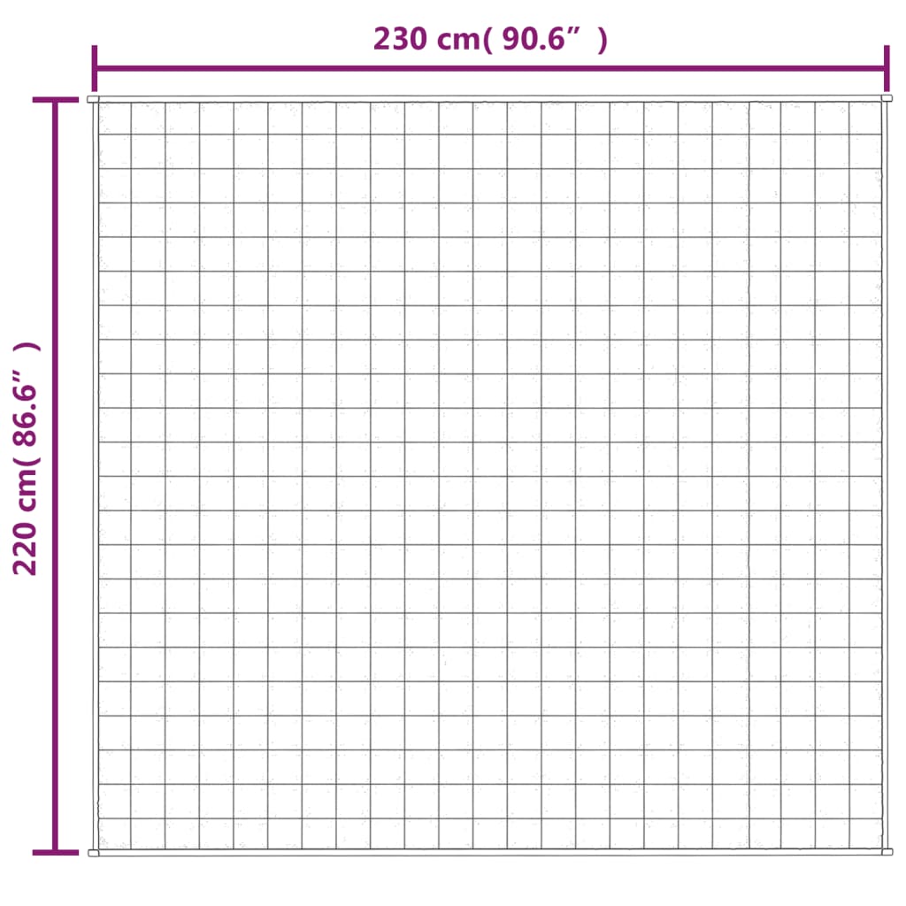 vidaXL Weighted Blanket Grey 220x230 cm 11 kg Fabric