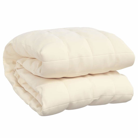 vidaXL Weighted Blanket Light Cream 220x240 cm 15 kg Fabric