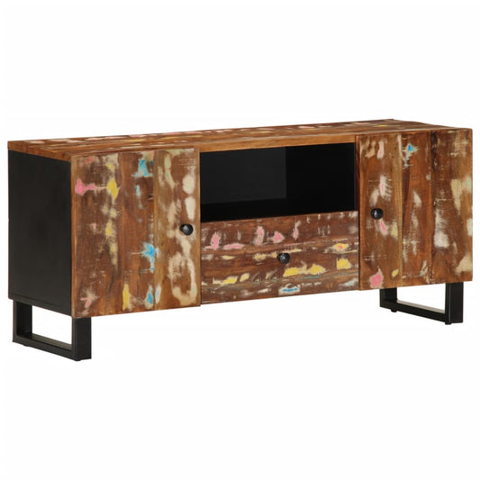 vidaXL TV Cabinet 105x33,5x46 cm Solid Wood Reclaimed&Engineered Wood