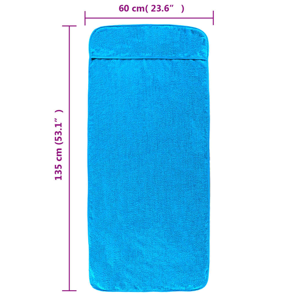 vidaXL Beach Towels 2 pcs Turquoise 60x135 cm Fabric 400 GSM
