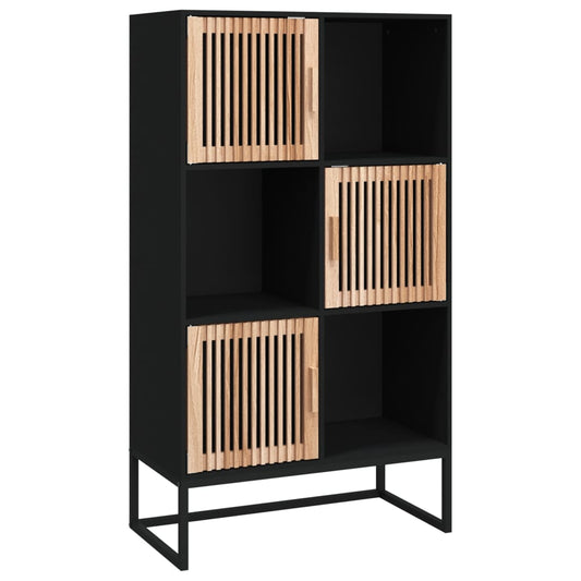 vidaXL Highboard Black 70x35x125 cm Engineered Wood