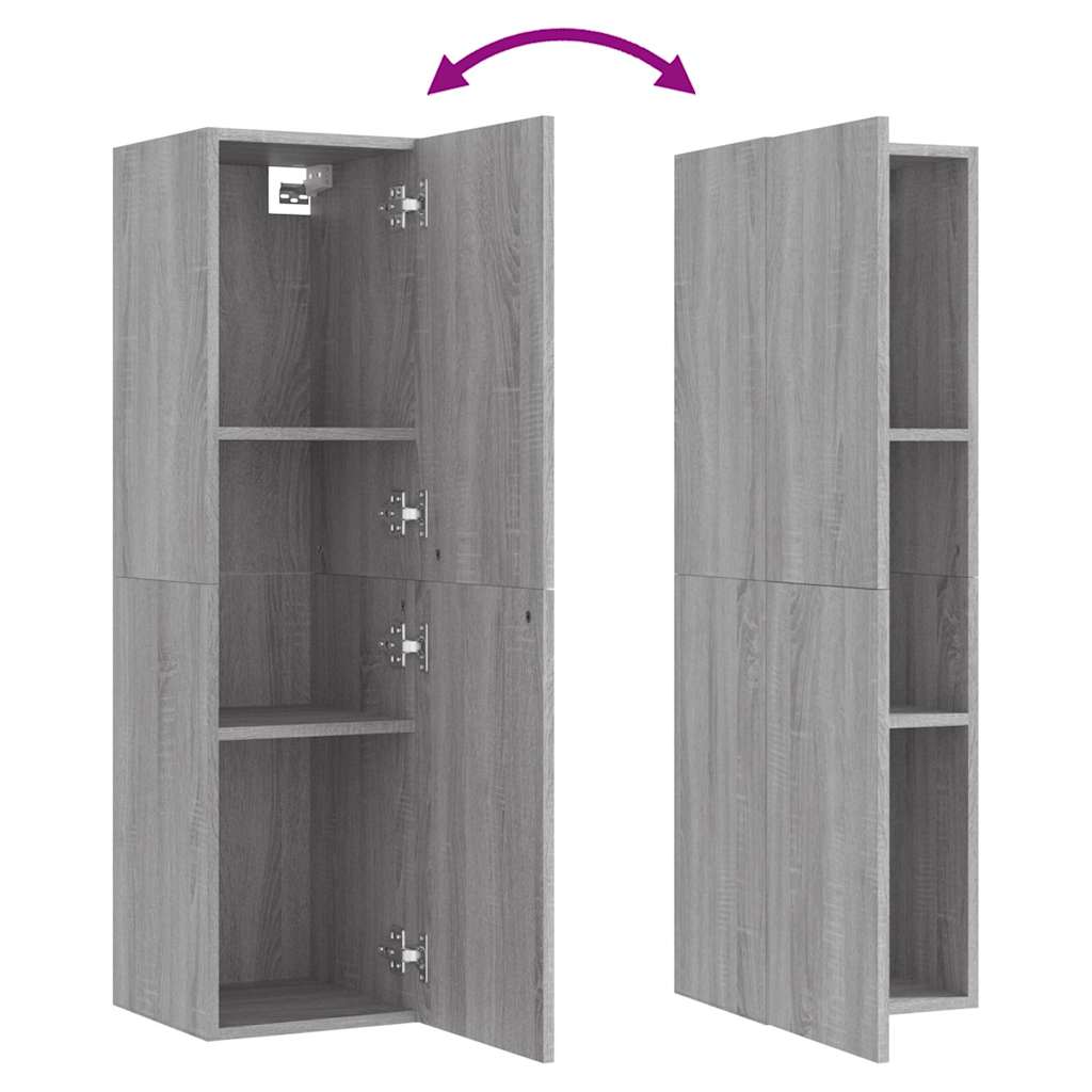 vidaXL Wall-mounted TV Cabinet Grey Sonoma 30.5x30x110 cm