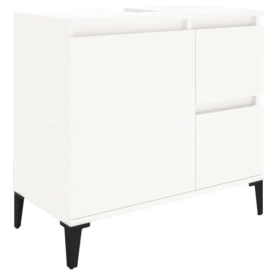 vidaXL Bathroom Cabinet | White | Engineered wood, metal | Medium