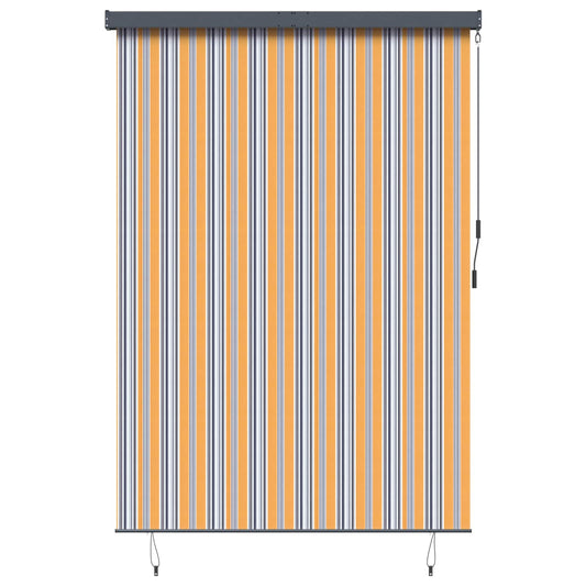 vidaXL Roller Blind Yellow and Blue 180 x 250 cm Fabric and Aluminum