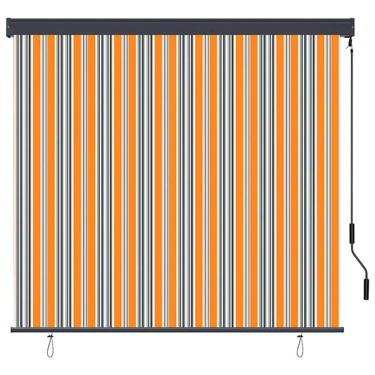vidaXL Roller Blind Yellow and Blue 180 x 250 cm Fabric and Aluminum