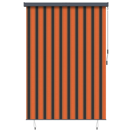 vidaXL Roller Blind Orange and Brown 180 x 250 cm Fabric and Aluminum