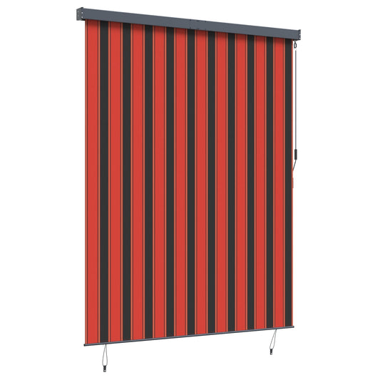 vidaXL Roller Blind Orange and Brown 200 x 250 cm Fabric and Aluminum