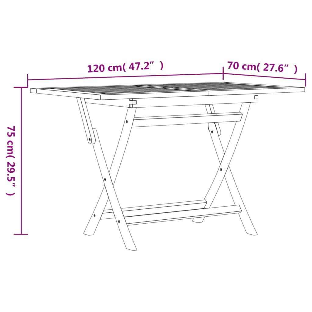 vidaXL Garden Dining Set | Natural Teak | Solid Teak Wood | Foldable