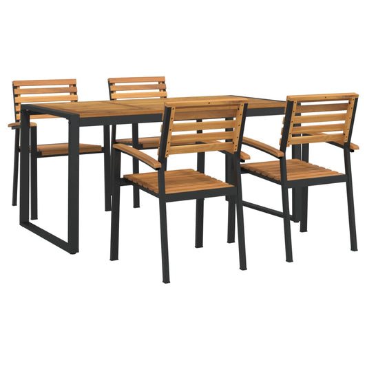vidaXL Garden Dining Set | Brown and Black