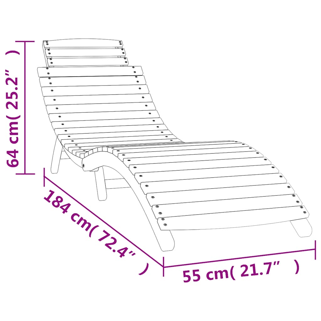 vidaXL Sun Loungers 2 pcs with Dark Grey Cushions Solid Wood Acacia