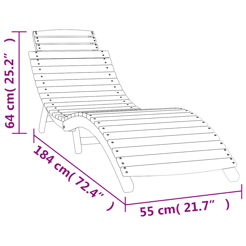 vidaXL Sun Loungers 2 pcs with Cream Cushions Solid Wood Acacia