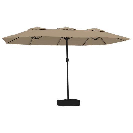 vidaXL Garden Parasol | Taupe | Polyester fabric | Extra large | Tiltable