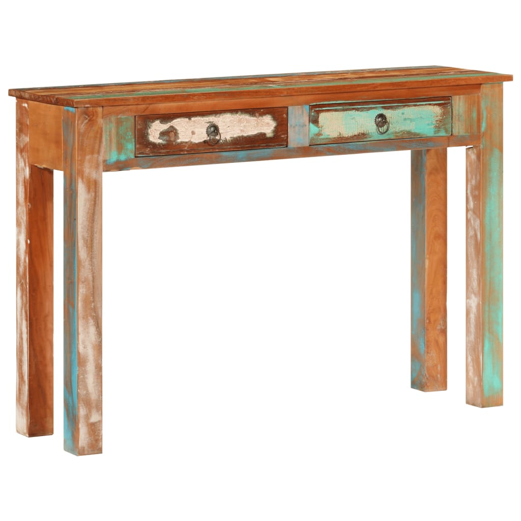 vidaXL Console Table 110x30x75 cm Solid Wood Reclaimed