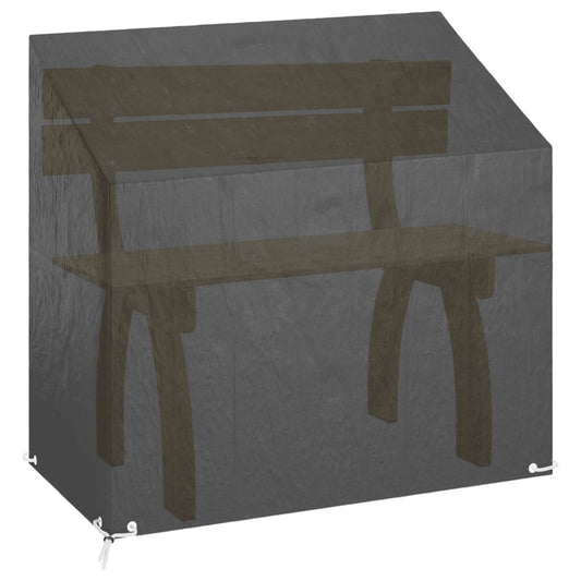 vidaXL Garden Bench Cover 8 Eyelets 130x70x70/88 cm Polyethylene