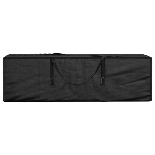 vidaXL Garden Cushion Storage Bag Black 135x40x55 cm Polyethylene