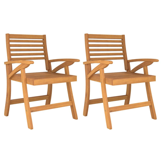 vidaXL Garden Chairs 2 pcs 58x58x87 cm Solid Wood Acacia