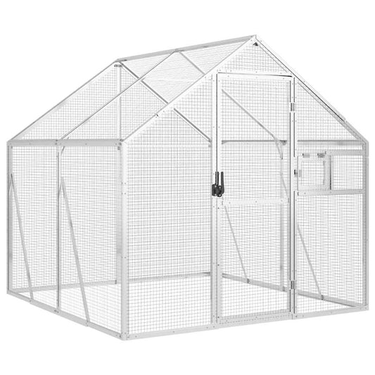 vidaXL Aviary Silver 1,79x2x1,85 m Aluminium