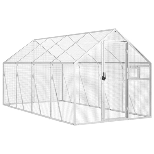 vidaXL Aviary Silver 1,79x4x1,85 m Aluminium