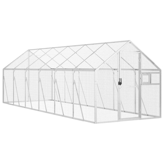 vidaXL Aviary Silver 1,79x6x1,85 m Aluminium