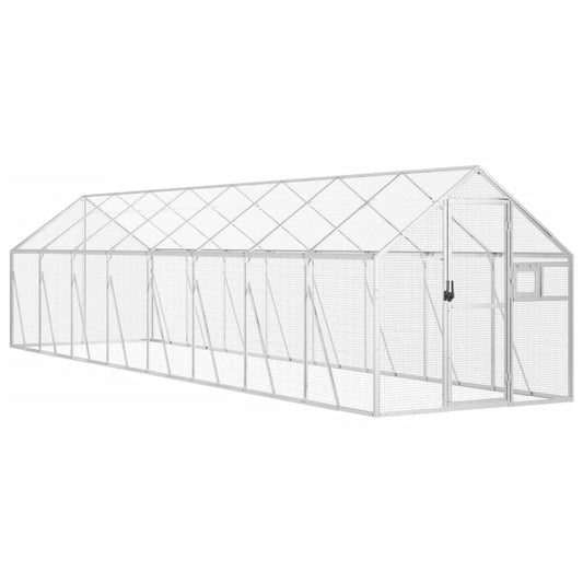 vidaXL Aviary Silver 1,79x8x1,85 m Aluminium