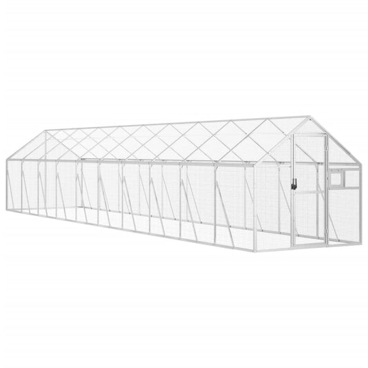 vidaXL Aviary Silver 1,79x10x1,85 m Aluminium