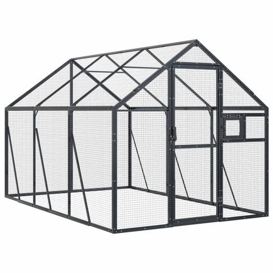 vidaXL Aviary Anthracite 1.79x3x1.85 m Aluminium