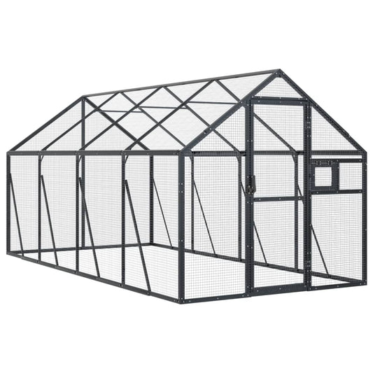 vidaXL Aviary Anthracite 1,79x4x1,85 m Aluminium