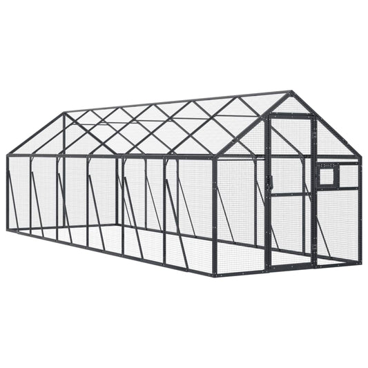 vidaXL Aviary Anthracite 1,79x6x1,85 m Aluminium